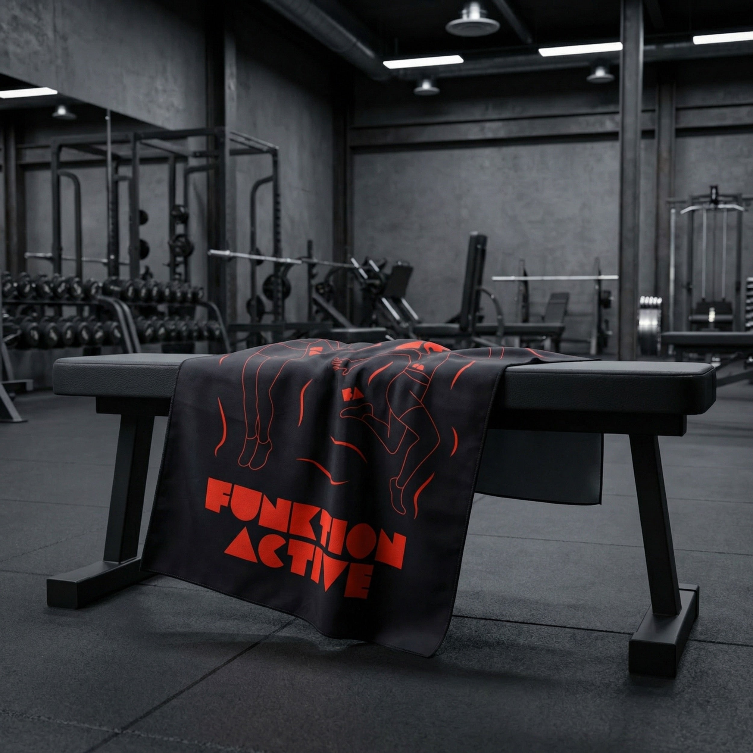 FUNKTION Signature towel <br>Quick-dry performance towel with bold digital print Funktion logo.