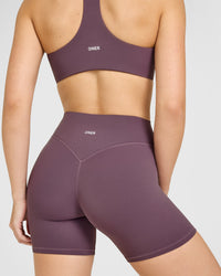 SoftMotion™ Scoop Neck Long Sleeve Top with Built in Bra Shelf with White Logo