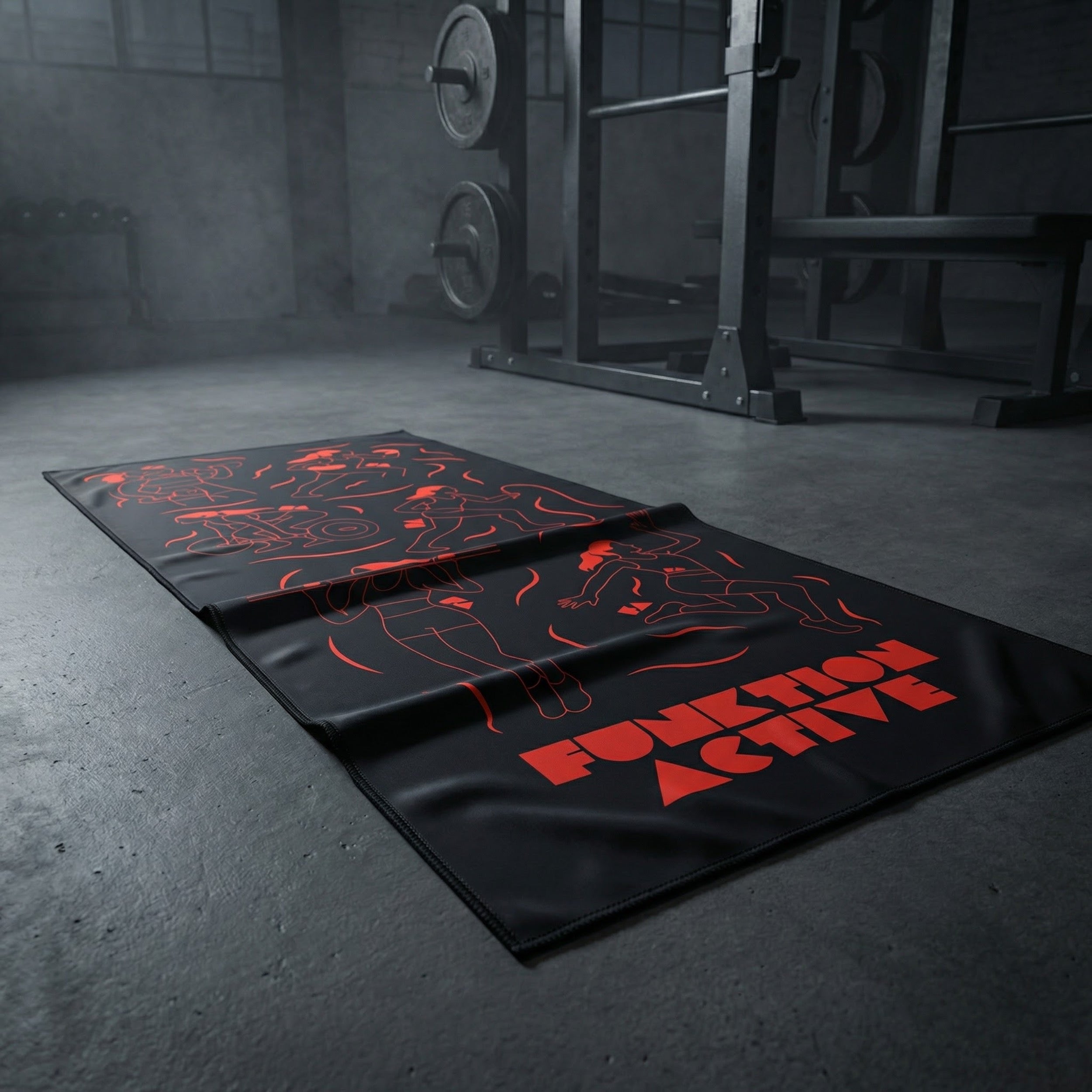 FUNKTION Signature towel <br>Quick-dry performance towel with bold digital print Funktion logo.