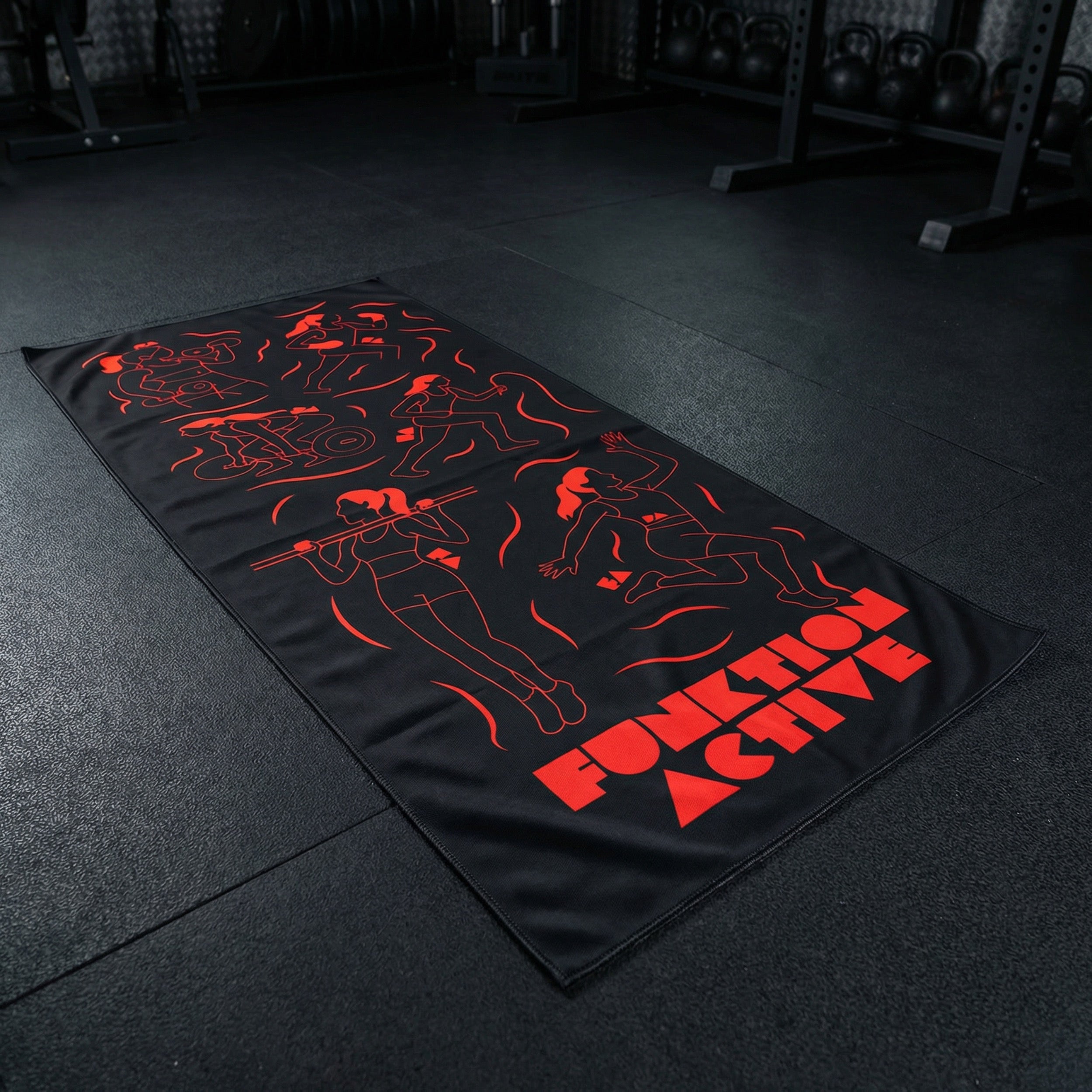 FUNKTION Signature towel <br>Quick-dry performance towel with bold digital print Funktion logo.