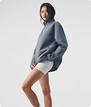 SoftMotion™ Scoop Neck Long Sleeve Top with Built in Bra Shelf with White Logo